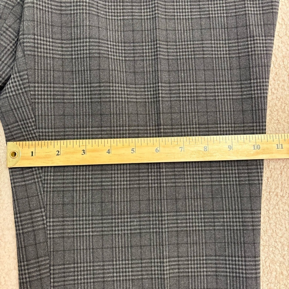 Hilary Radley Grey Plaid High Waist Straight Dress Pants 16 X 30 NWOT - Picture 6 of 12